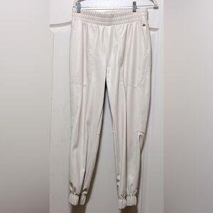 Calia White faux leather joggers, from Dicks Sporting Goods. Size small